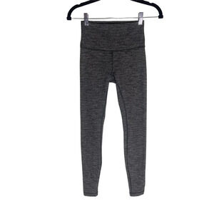Lululemon Wunder Under High-Rise Tight *28" Luon Variegated Knit Black Heathered